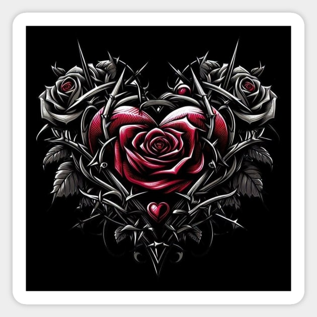 Thorns of love Sticker by Shy Elf Designer